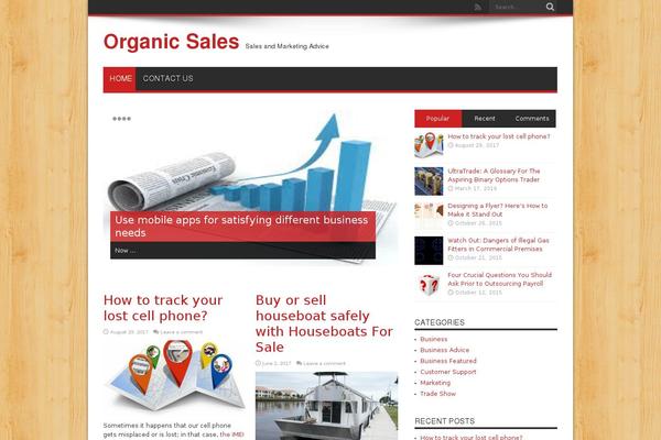 organic-sales.com site used Jarida 2.0.0