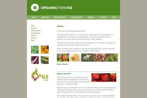 organicfarm.org.nz site used Organicfarm