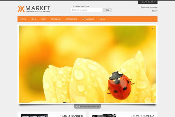XMarket theme site design template sample