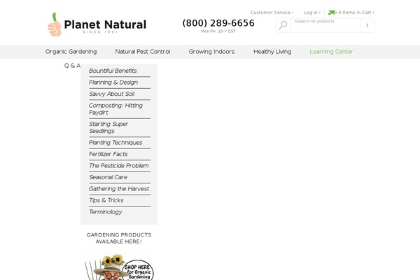 organicgardeningguru.com site used Planet-natural