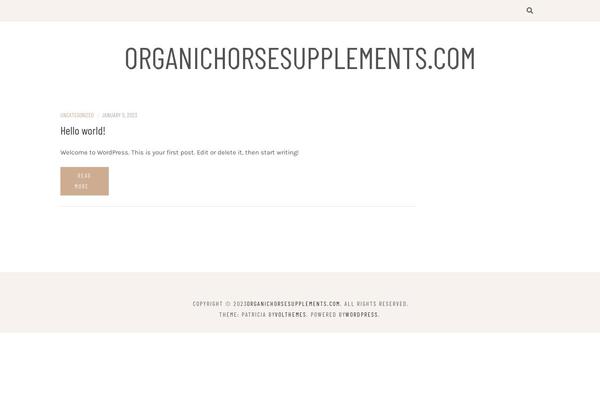 organichorsesupplements.com site used Patricia-minimal
