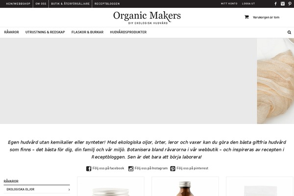 organicmakers.se site used Organicmakers