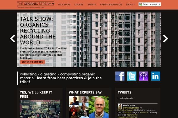 organicstream.org site used Compostory