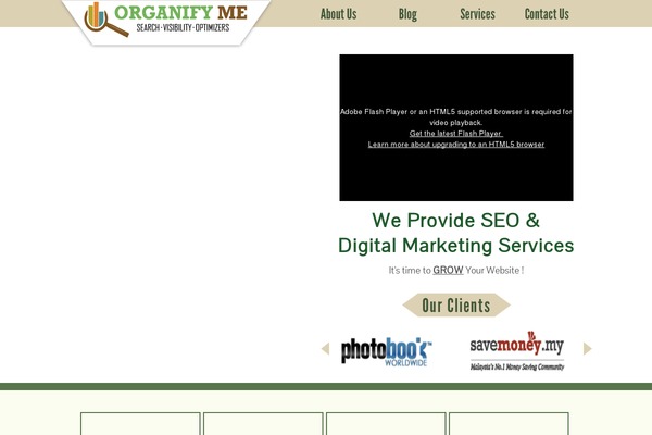 organify.me site used Organify