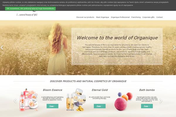 Organique theme site design template sample