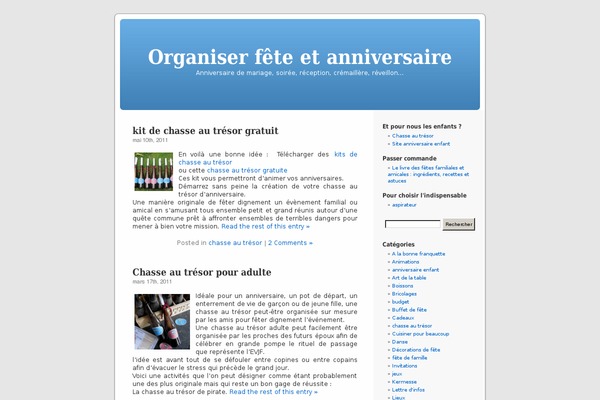 organiser-fete.fr site used Tiny Framework