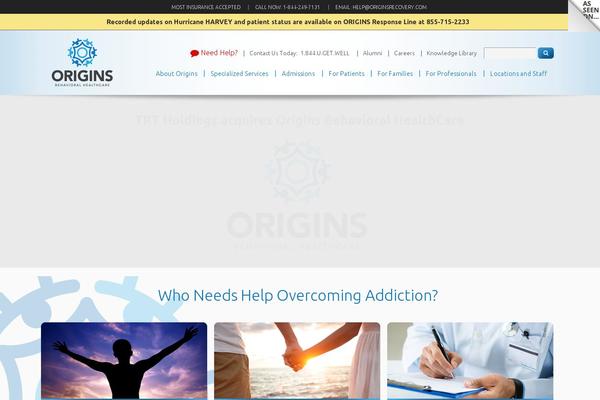 originsrecovery.com site used Origins-2023