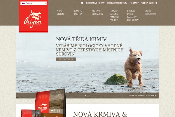 orijen.cz site used Orijen