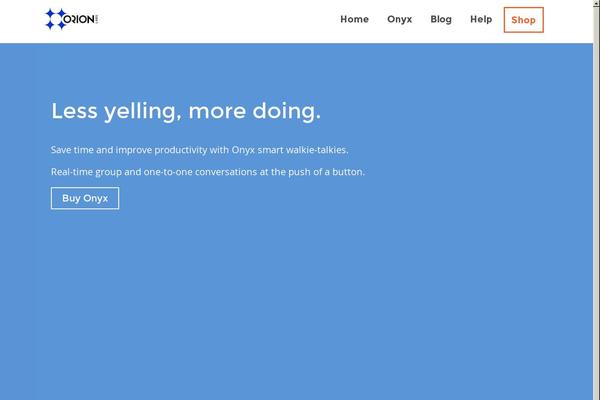 orionlabs.co site used Onyx-two