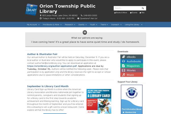 orionlibrary.org site used Otpl