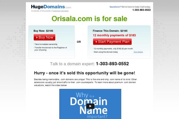 orisala.com site used Twenty Sixteen