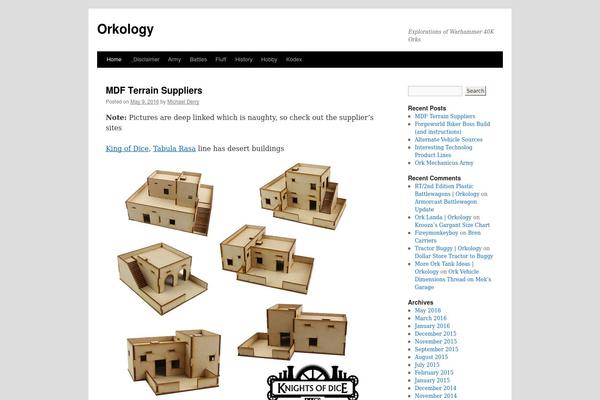 Twenty Ten theme site design template sample