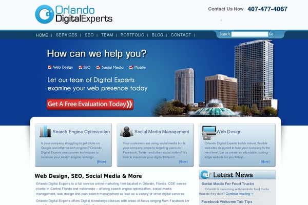 orlandodigitalexperts.com site used Oraldo_digitalservice