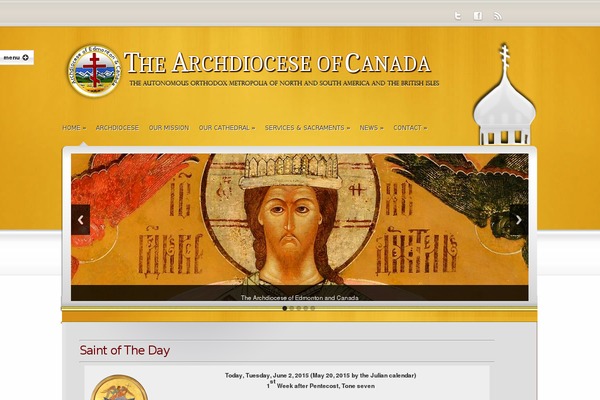 orthodoxarchdiocese.ca site used Exarchate