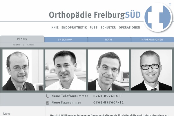 orthopaedie-freiburg-sued.de site used Orthopaedie