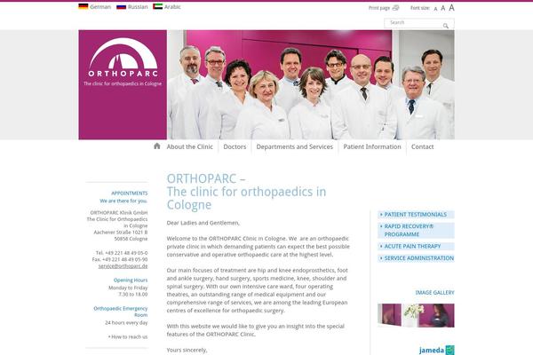 orthoparc.com site used Orthoparc