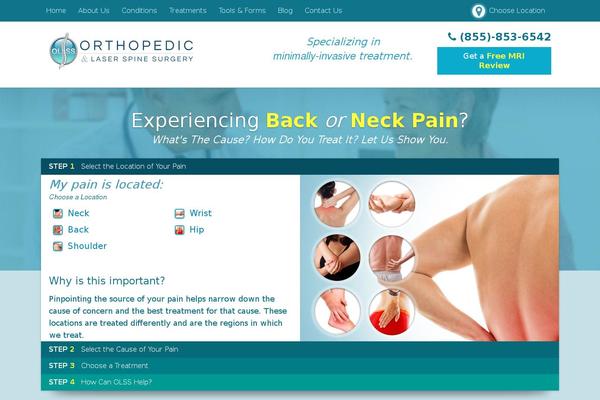 orthopedicandlaserspinesurgery.com site used Olss