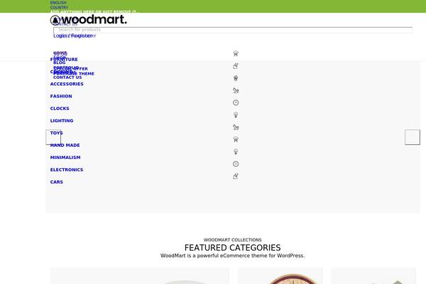 WoodMart theme site design template sample