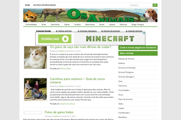 osanimais.com site used Freshblog