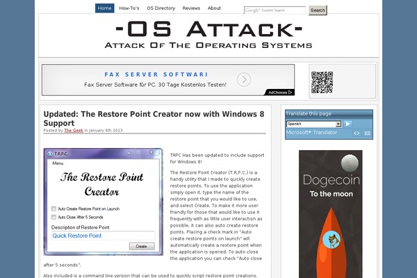 osattack.com site used Osattack