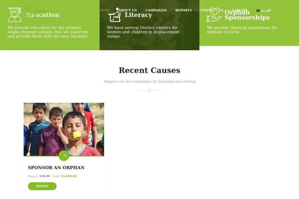 Charity-home theme site design template sample