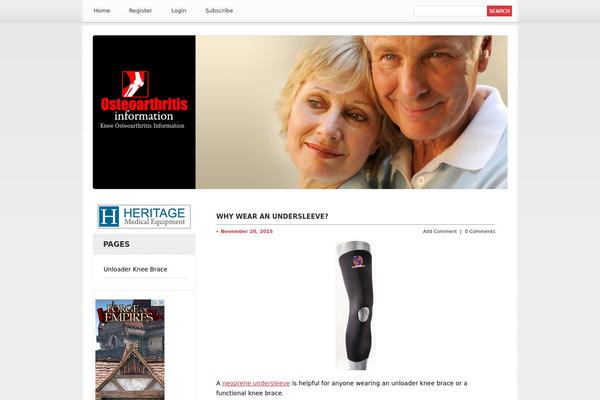 osteoarthritisblog.com site used Theme908