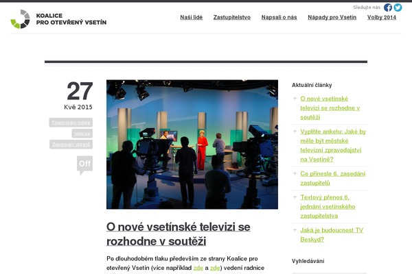 otevrenyvsetin.cz site used Epical
