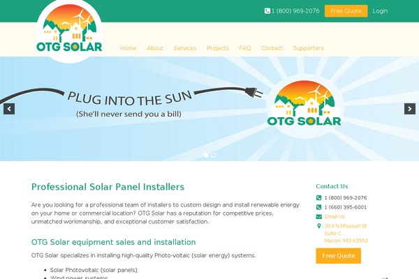 otgsolarsolutions.com site used Otg