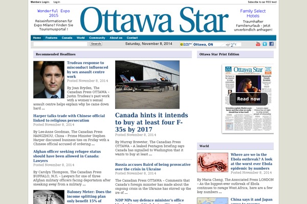 ottawastar.com site used Newyork