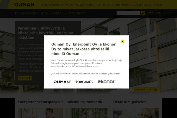 ouman.fi site used Ouman