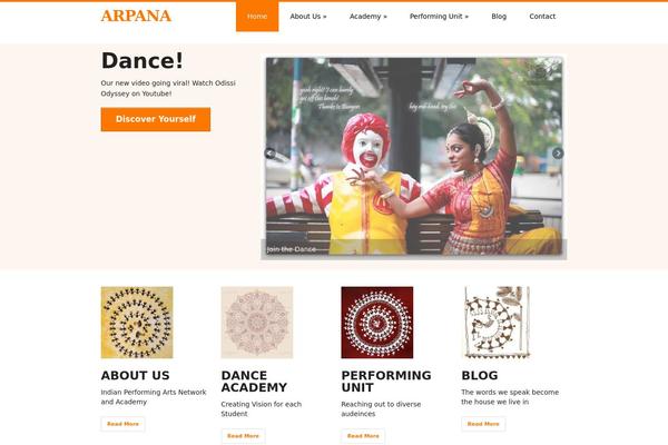 discover theme site design template sample