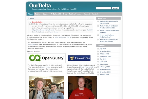 ourdelta.org site used Simple-blog