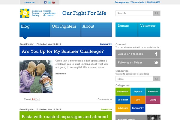 ourfightforlife.ca site used Offl