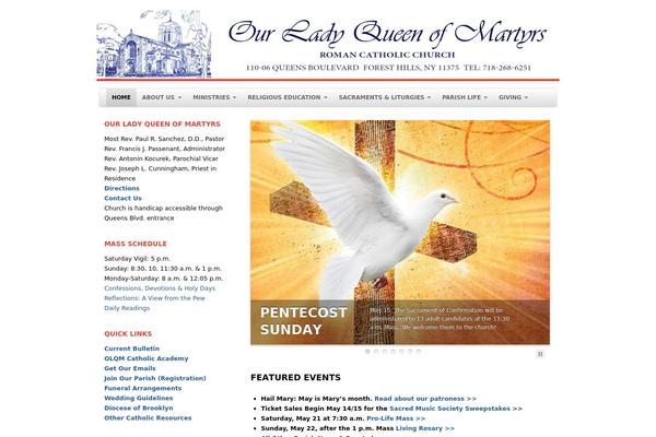 ourladyqueenofmartyrs.org site used Vogue-child