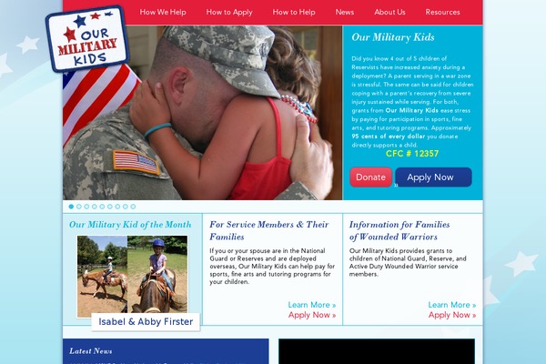 ourmilitarykids.org site used Omk-theme
