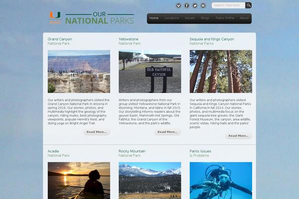 Parks theme site design template sample