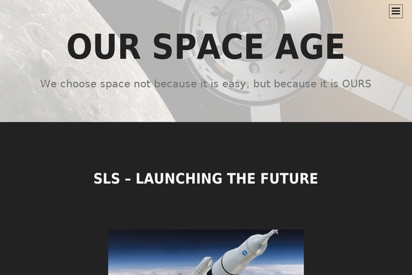 ourspaceage.com site used Intergalactic-wpcom