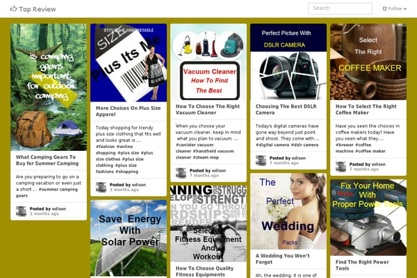 pinteres WordPress theme, websites list used pinteres theme pinteres theme websites examples