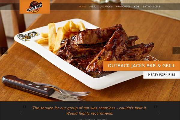 outbackjacks.com.au site used Food & Wine