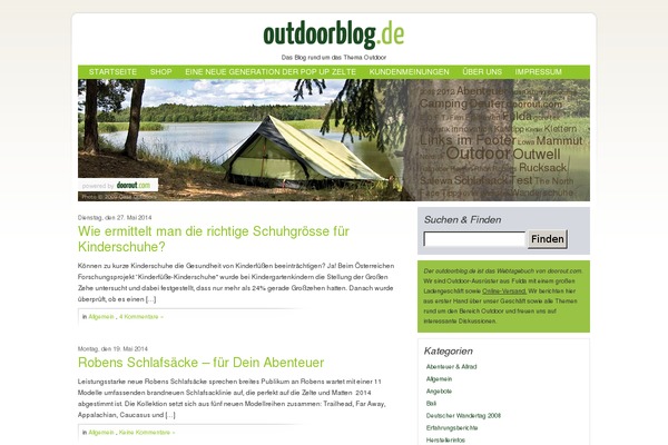 outdoorblog.de site used Outdoorblog