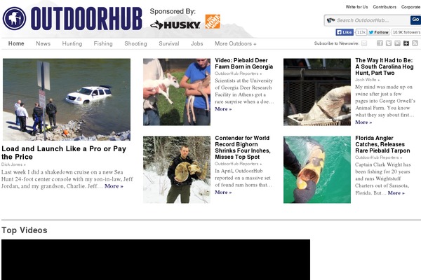 outdoorhub theme websites examples