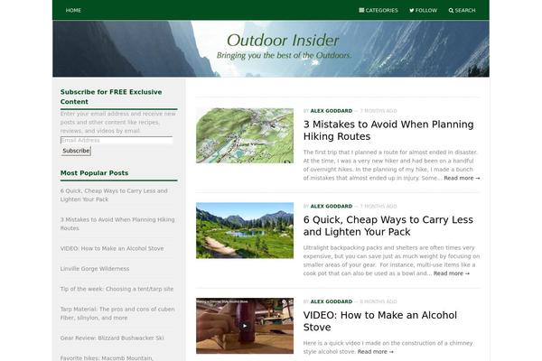 outdoorinsider.org site used Insider