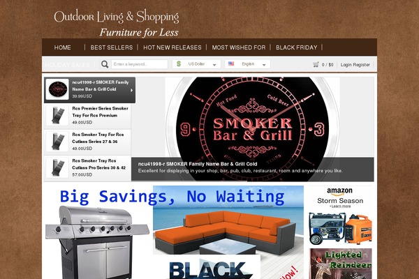 outdoorlivingshopping.com site used Shopclone