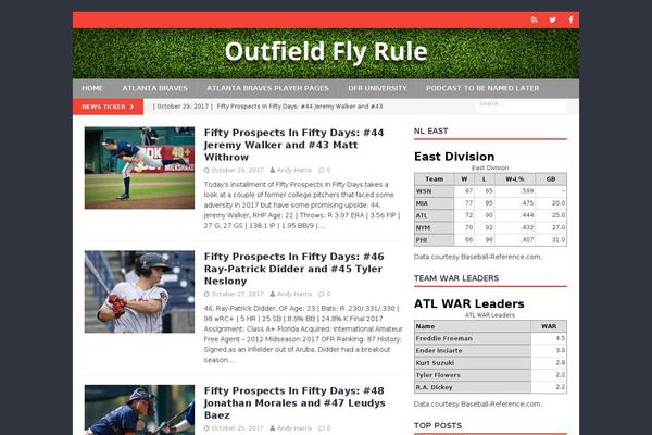 outfieldflyrule.com site used MH Magazine