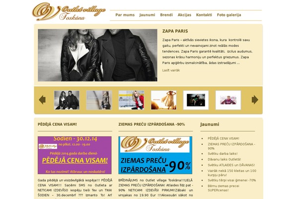 outletvillage.lv site used WP-Creativix