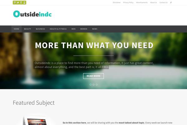 Nirvana theme site design template sample