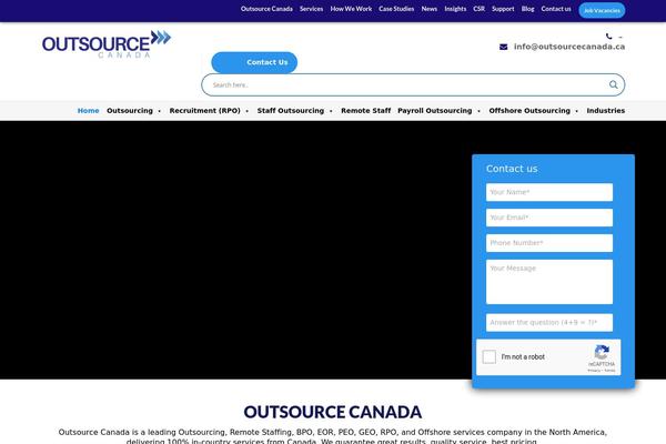 outsourcecanada.ca site used Asitemplate