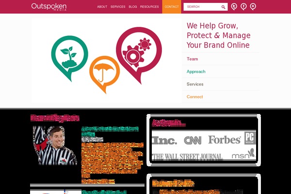 Outspoken theme site design template sample
