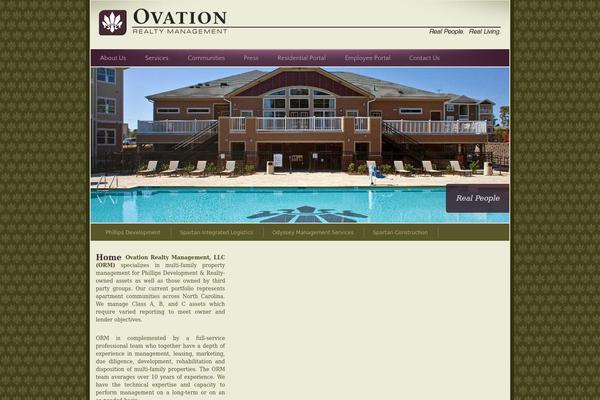 Ovation theme site design template sample
