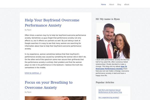 overcomeperformanceanxiety.com site used Thesis